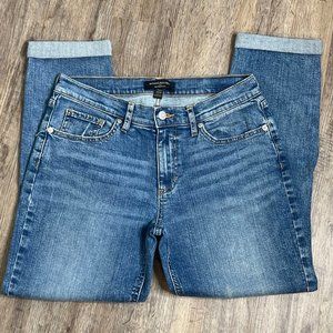 Banana Republic Factory cropped roll-up Girlfriend jeans, size 27/4